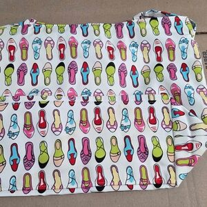 Colorful Shoe Print Tote Bag